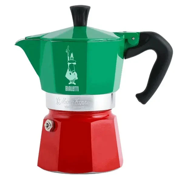Bialetti Moka Express Tricolore 3 Tazze - Caffettiera Made in Italy Originale