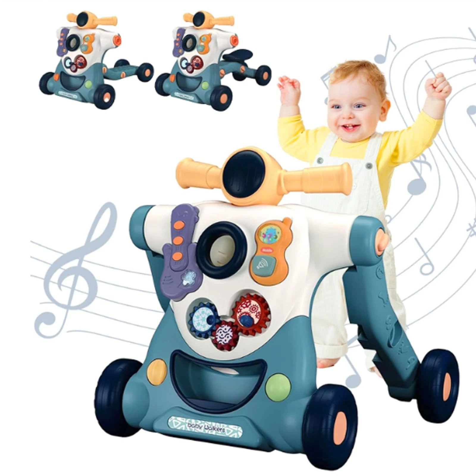 3 in 1 Baby Walker for Toddler with Music,Push Along Activity Walker for
Opens in a new window or ta