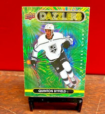 2021-22 Upper Deck Series 1 Hockey Quinton Byfield Green Dazzlers RC #DZ-23