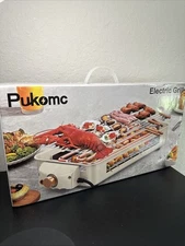 Pukomc Electric Indoor Grill 2 in 1 Indoor Grill Non-stick 1500W Dishwasher Safe