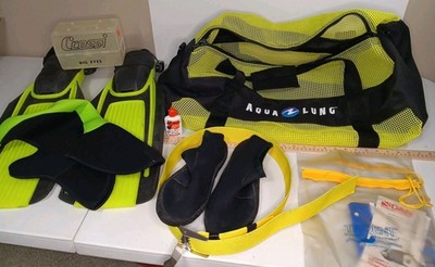 VTG Aqua Lung 744950 Mariner Mesh Dive Gear Bag with Handles LARGE with Gear!!