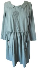 Ewa i Walla Jade/Teal Cotton Dress w/ Lace Accents NWT - PRICE REDUCED