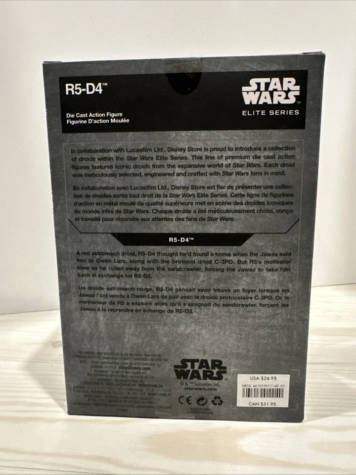 FIGURA FUNDIDA A PRESIÓN DISNEY STORE STAR WARS ELITE R5-D4 - NUEVA EN CAJA Foto 3 de 4