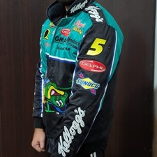 Vintage Kyle Busch NASCAR Jacket Kelloggs Honey Smacks Racing Delphi Embroidered