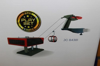 JC 84381 D-Line Cable Car Black Red 1:32 NEW in Original Packaging Circulating Cable Car + Gondola