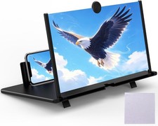 18 Screen Magnifier for Cell Phone,3D HD Magnifying Projector Screen Enlarger
