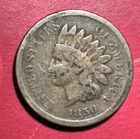 1859 US Indian Head Cent! Copper Nickel Variety! 1st Year Issue! VG! Old Coin!