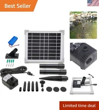 Versatile Solar Water Pump & Battery Kit - Perfect for Fountains & Garden Decor