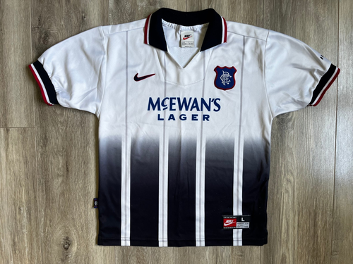 Maglia calcio Rangers Away 1997/1998 maglia calcio Nike Scozia bambino L/164 gr