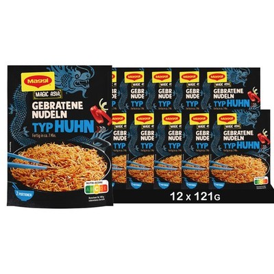 MAGGI Magic Asia Gebratene Nudeln Huhn (12 x 121g)