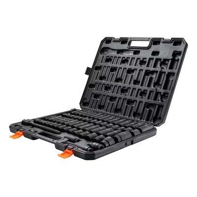 1/2 In. Drive Impact Socket Set,65 Piece Socket Set SAE 3/8 In. to 1-1/4 In. and