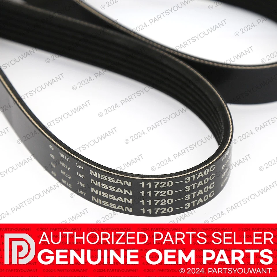 GENUINO Nissan Altima Rogue OEM Ventilador Alternador Correa Serpentina 117203TA0A NUEVO Foto 3 de 3