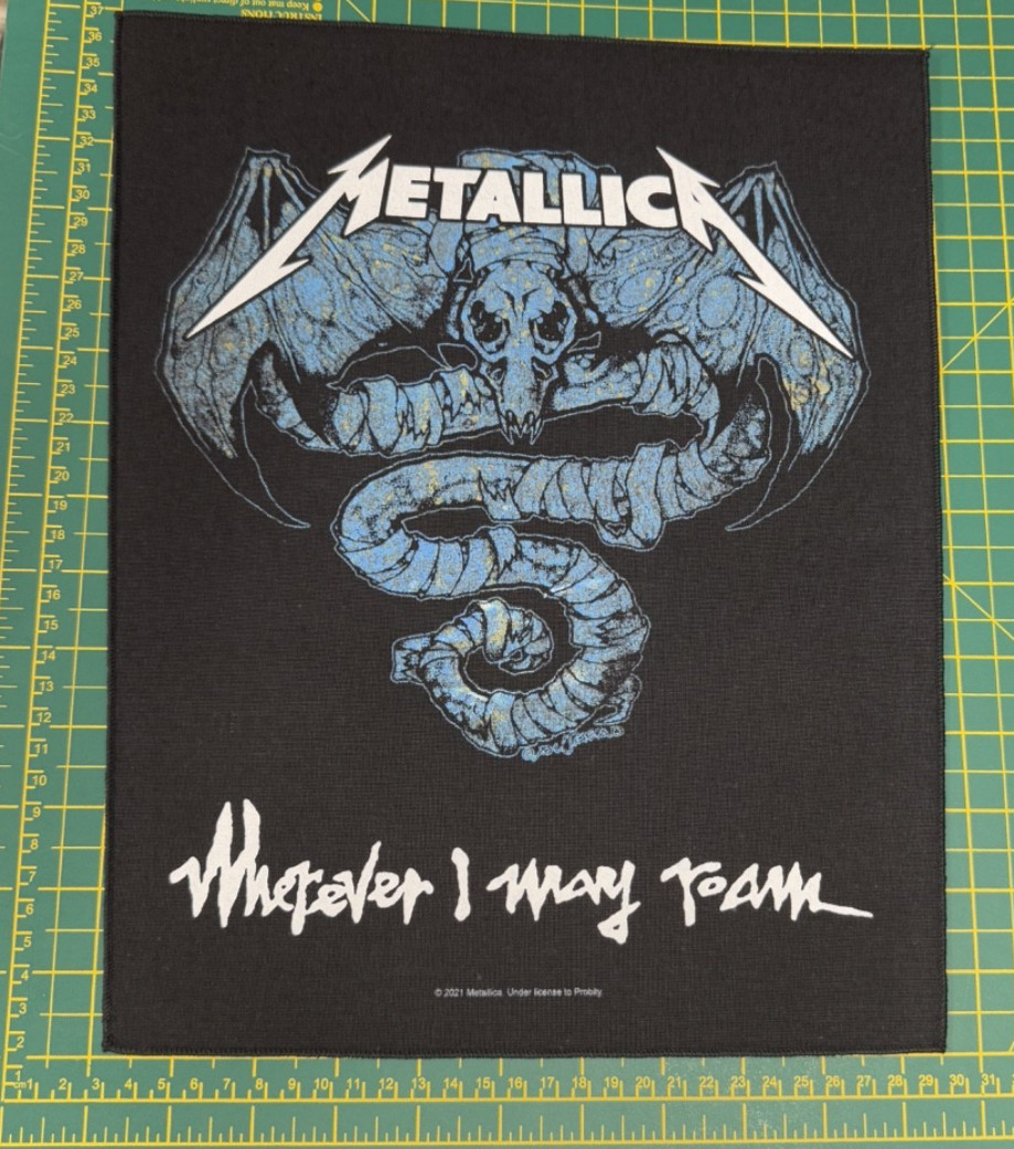 Metallica Wherever I May Roam Large Size Printed Sew On Backpatch Official