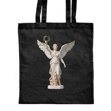 'Goddess Nike' Classic Black Tote Shopper Bag (ZB00032104)