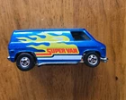 Vintage Hot Wheels Chevrolet Super Van W/ Flames, 1974 Blue,  Malaysia - NICE