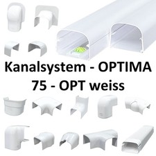 Canalina passacavi OPTIMA 75-OPT, bianca, per linea refrigerante, climatizzatore, pompa di calore