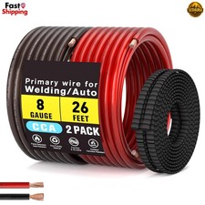8 Gauge Battery Cable 52ft Cca Power Wire Automotive Red Black For Car Audio Amp 8 Gauge Battery Cable 52ft Cca Power Wire Automotive Red Black For Car Audio Amp