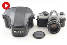Video [Exc+5 w/Case ] Nikon FM 35mm SLR Film Camera Ai 50mm f1.8 Lens From JAPAN