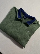 Crown and Ivy Quarter Zip Fleece Pullover Men's Size 2XL Sweater *No Pull Zipper