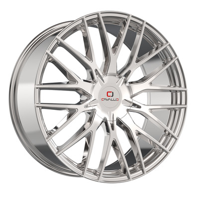22'' Cavallo CLV-45 Nano Chrome 22x8.5 Wheel 5x112 5x4.5 38mm Rim