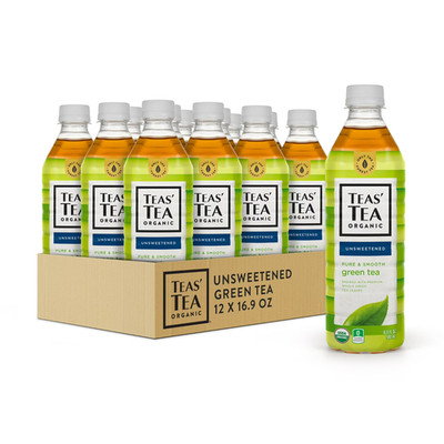 Teas Tea Unsweetened Pure Green Tea 16.9 Ounce (Pack of 12) Organic Sugar
