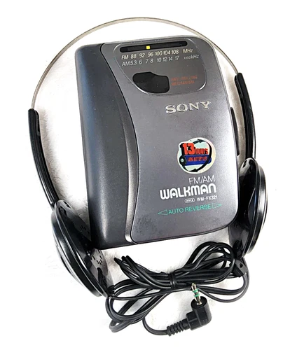 Vintage Sony Walkman WM-FX321 AM/FM Cassette Player w MDR-013 Headphones TESTED