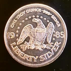 1985 A-Mark Mint Eagle Liberty Amark Bullion Rare Vtg-0.999 Silver 1 Oz Art Coin