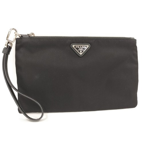 Almost Unused PRADA Clutch Bag Nylon Black 2NH004 eBay