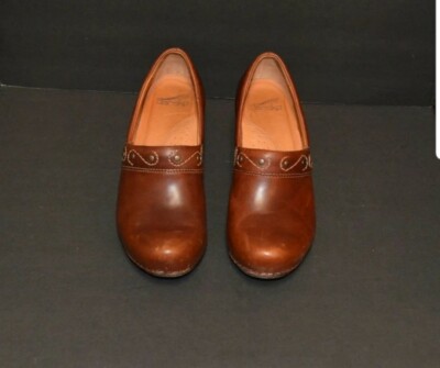 Dansko Riki Clog leather brown nursing shoes size 6.5 🔥🔥 | eBay