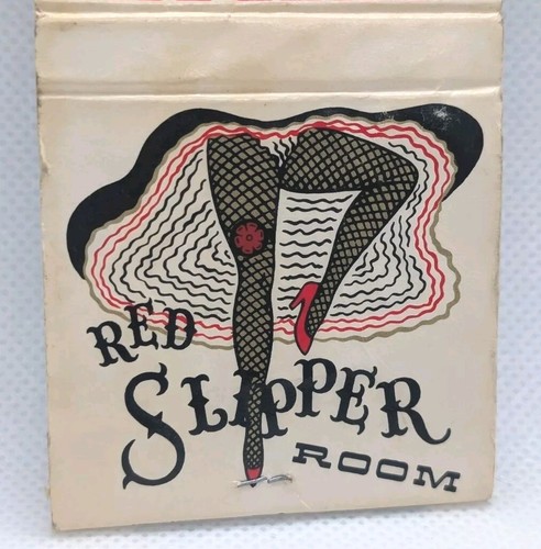 Vintage Girlie Matchbook Cover Art Red Slipper Room Cherry Creek Inn Denver CO - Picture 1 of 4