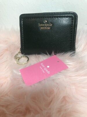 New Kate Spade Navy Blue Patterson Drive Wallet Key Holder Coin
