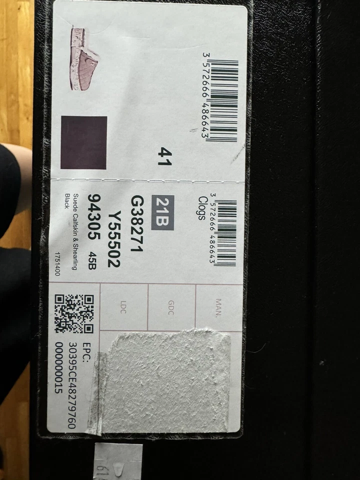 Auténticos RAROS zuecos Chanel piel de oveja zapatos negros talla 41 eu se ajustan bien para 40 Foto 3 de 4