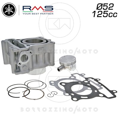 Kit Cilindro Pistone Diametro 52.4 Mm Per Kymco Like 125 (2009) - Gruppo Termico In Ghisa, Cilindrata 125 Cc