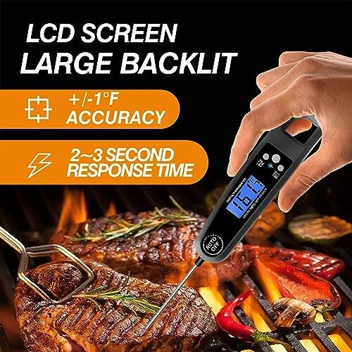 Meat Thermometer Digital, Instant Read Food Thermometer for Cooking and Grill,