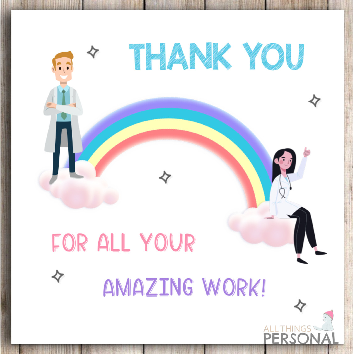 Thank You NHS Card Our Heroes National Health Service Nurse Doctors Key Workers