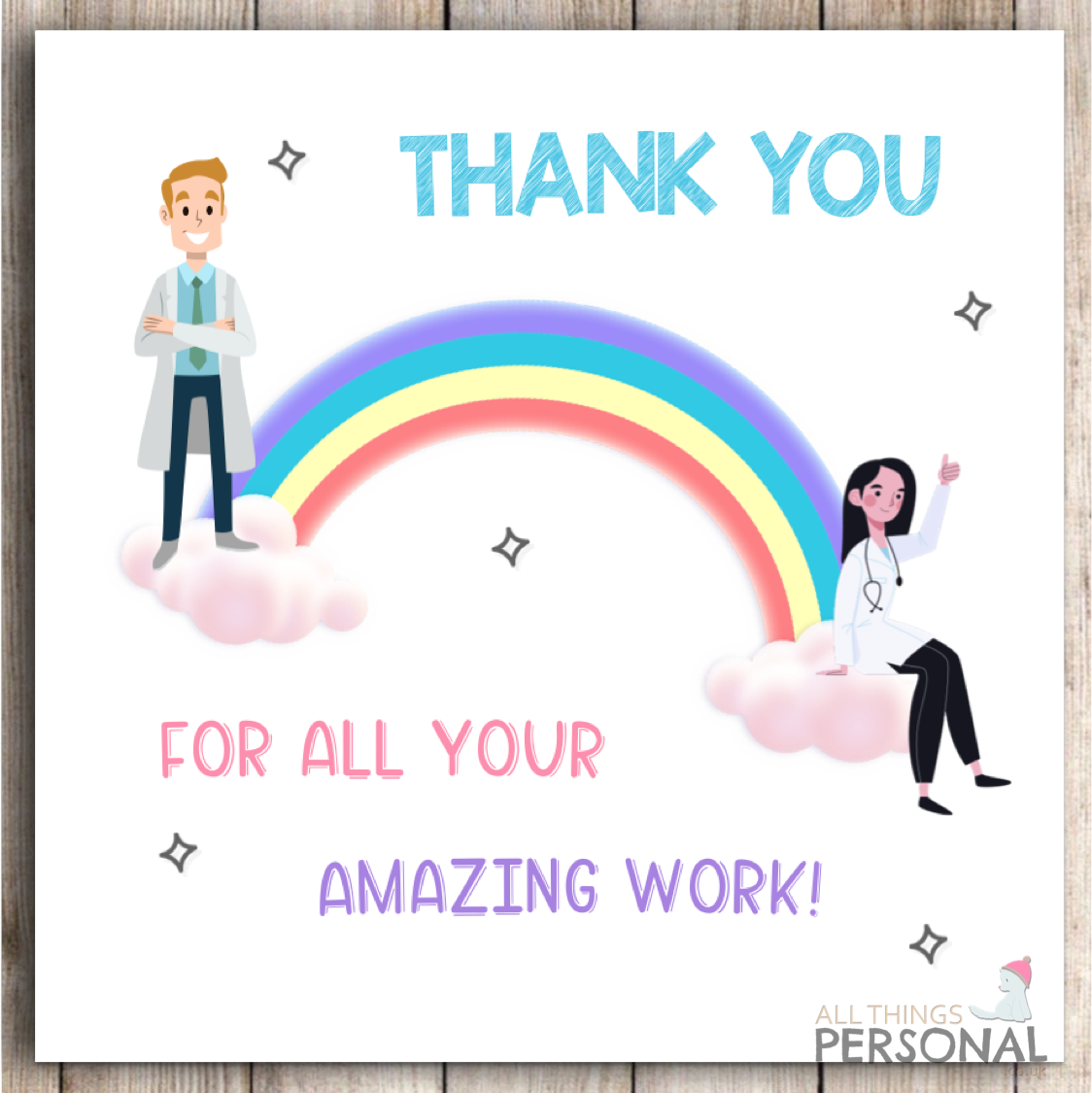 Thank You NHS Card Our Heroes National Health Service Nurse Doctors Key Workers