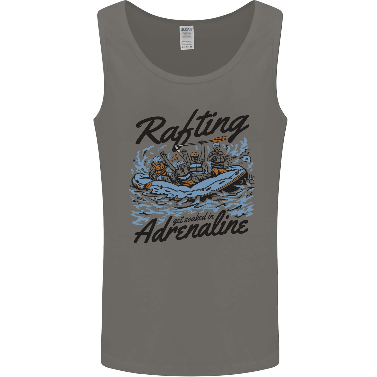 Rafting Get Soaked in Adrenaline White Water Mens Vest Tank Top