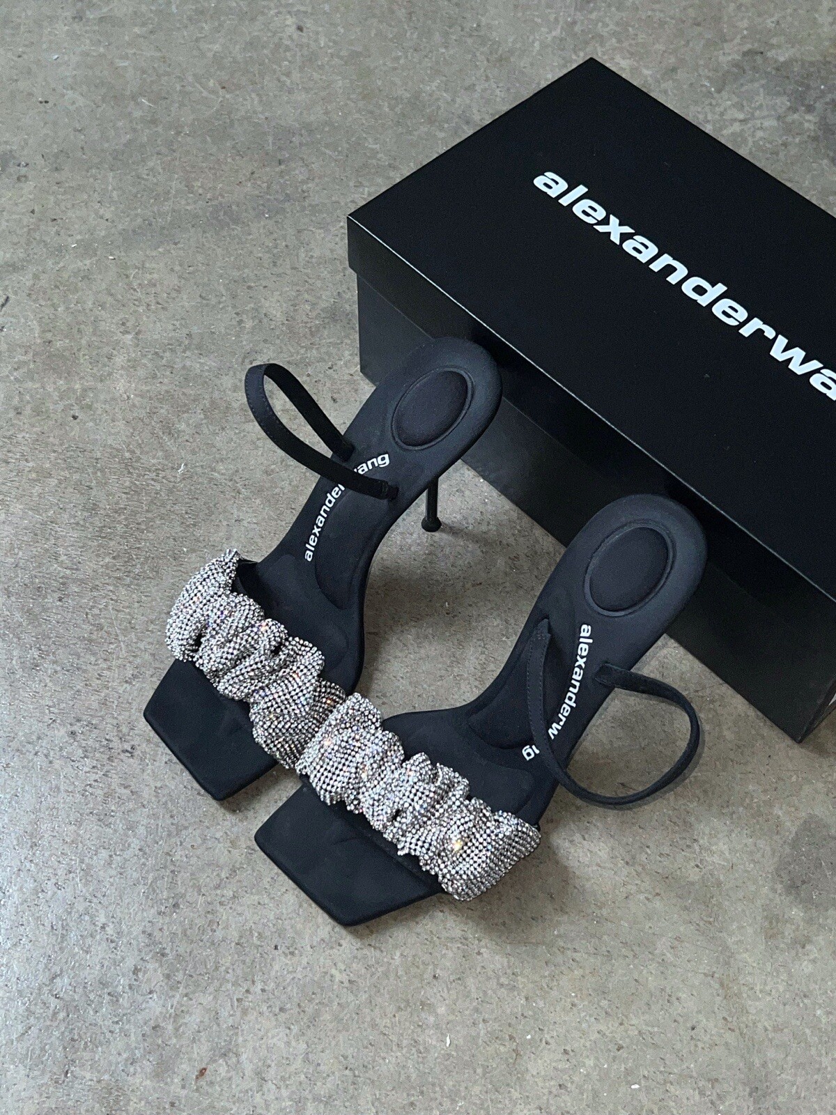 Shoes Julie Crystal Scrunchie Sandal High Heeled Sandals For Women