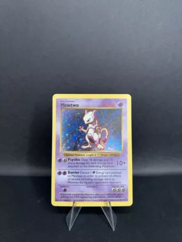 Pokémon TCG Mewtwo Base Set 10/102 Holo Shadowless Holo Rare