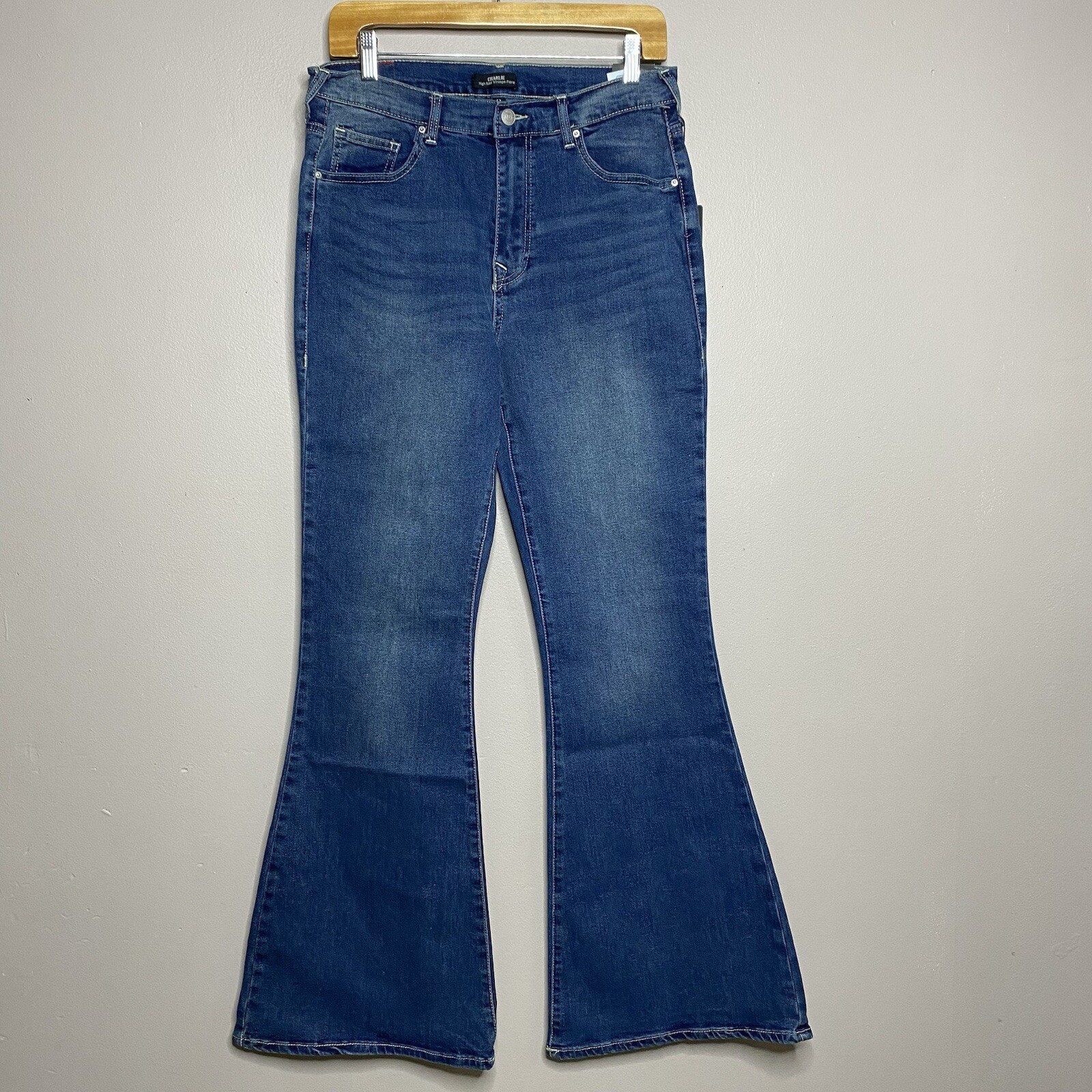 True Religion Women's Charlie High Rise Vintage Flare Jeans Size 30X32