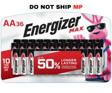 Max Aa Batteries (36-Pack), Double A Alkaline Batteries