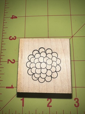 Outlines Rubber Stamp Hydrangea Flower Little Circles  B 647