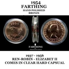 1954 FARTHING ELIZABETH II COIN POLISHED IDEAL FOR 72 BIRTHDAY GIFTS & PRESENTS