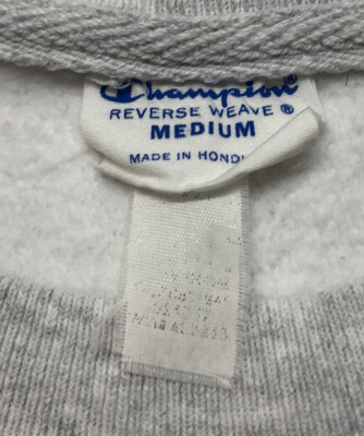 Rare Vintage 90's Champion Reverse Weave Sweatshirt Medium Gray