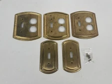 Vintage Amerock Brass Switch Outlet Wall Plates Brass Need Polishing Italy