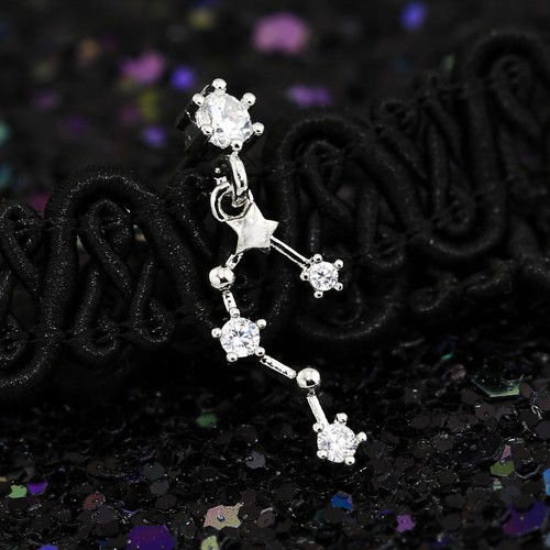 Gem Crystal Ear Cartilage Helix Ring Bar Stud Ear Cuff Climber Piercing Earring - Picture 127 of 268