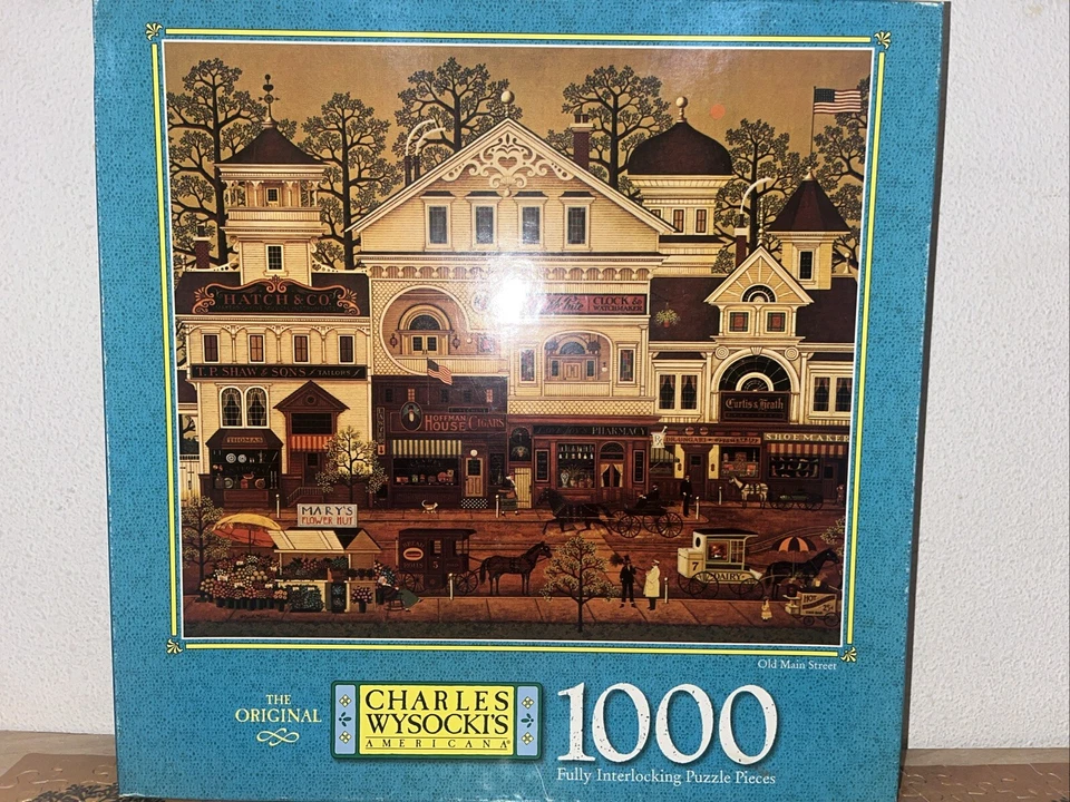 Vtg Charles Wysocki's Americana Old Main Street 1000 piece Puzzle - Image 2 of 4