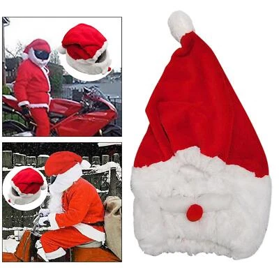 SENZA MARCHIO Copricasco da moto Babbo Natale Cappello natalizio da Babbo Natale per casco