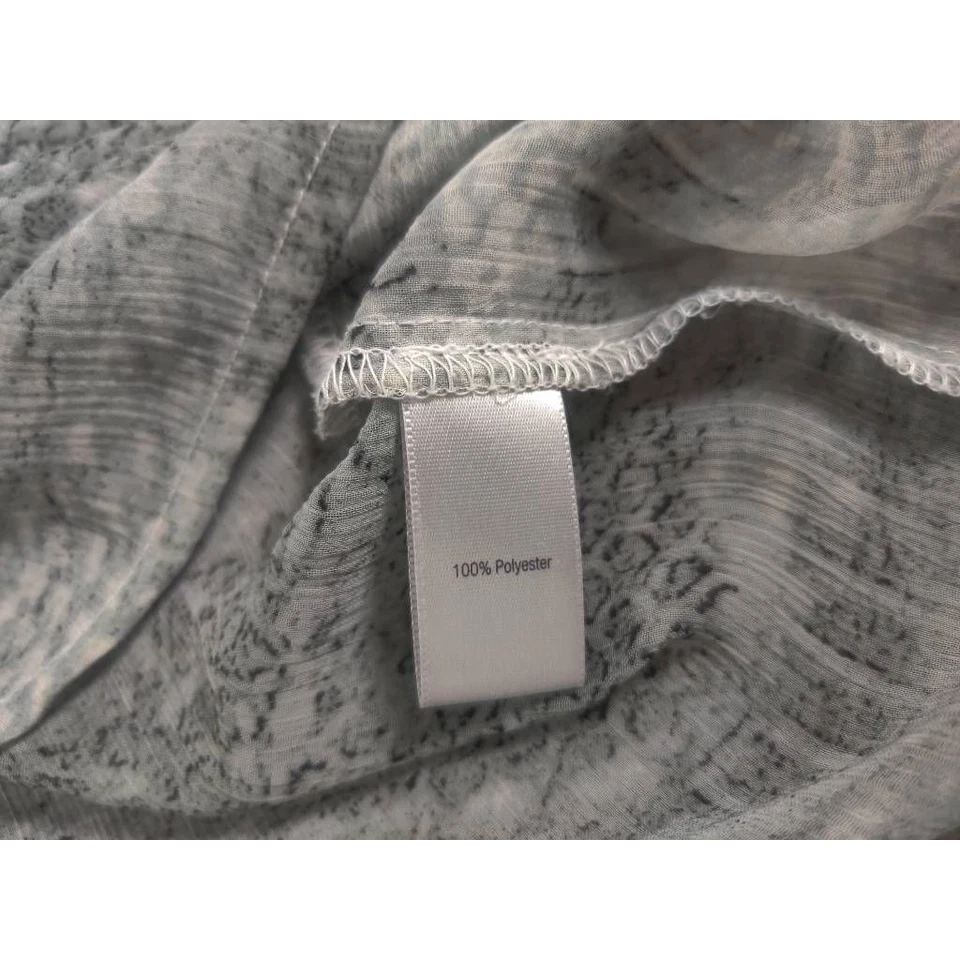 Blusa Mujer Jennifer Lopez Gris Estampado Animal Serpiente Manga 3/4 Espalda Abierta L Foto 3 de 4