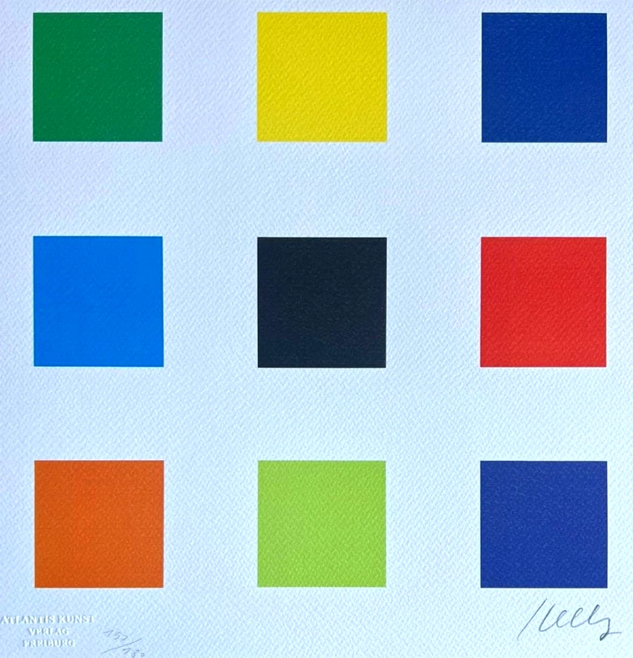 Litografía original firmada por Ellsworth Kelly certificado de autenticidad 180 Ex sello a lápiz numerado Foto 2 de 4